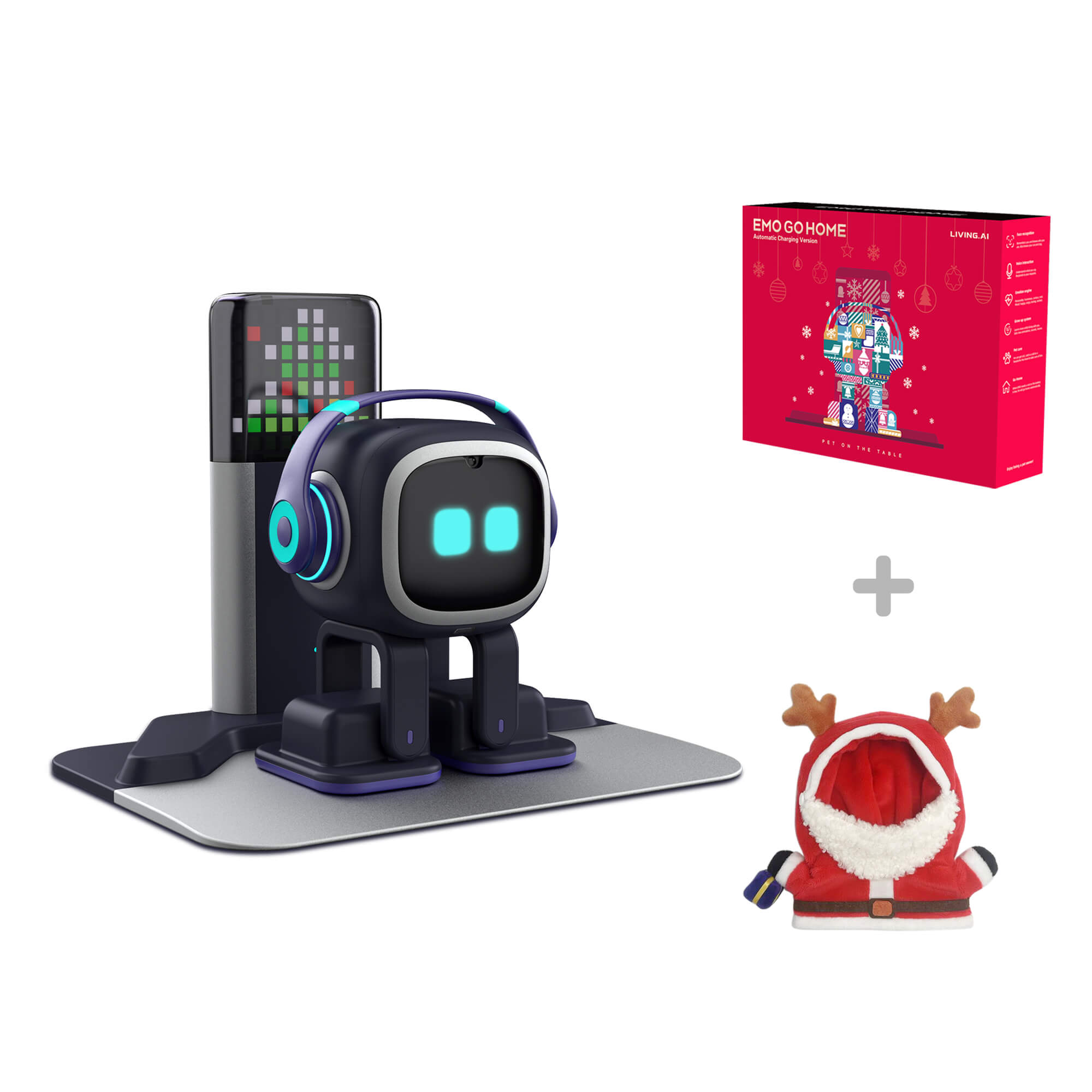 EMO Go Home Robot, AI Desktop Pet with Charging Dock, Living.AI – Robot Shop