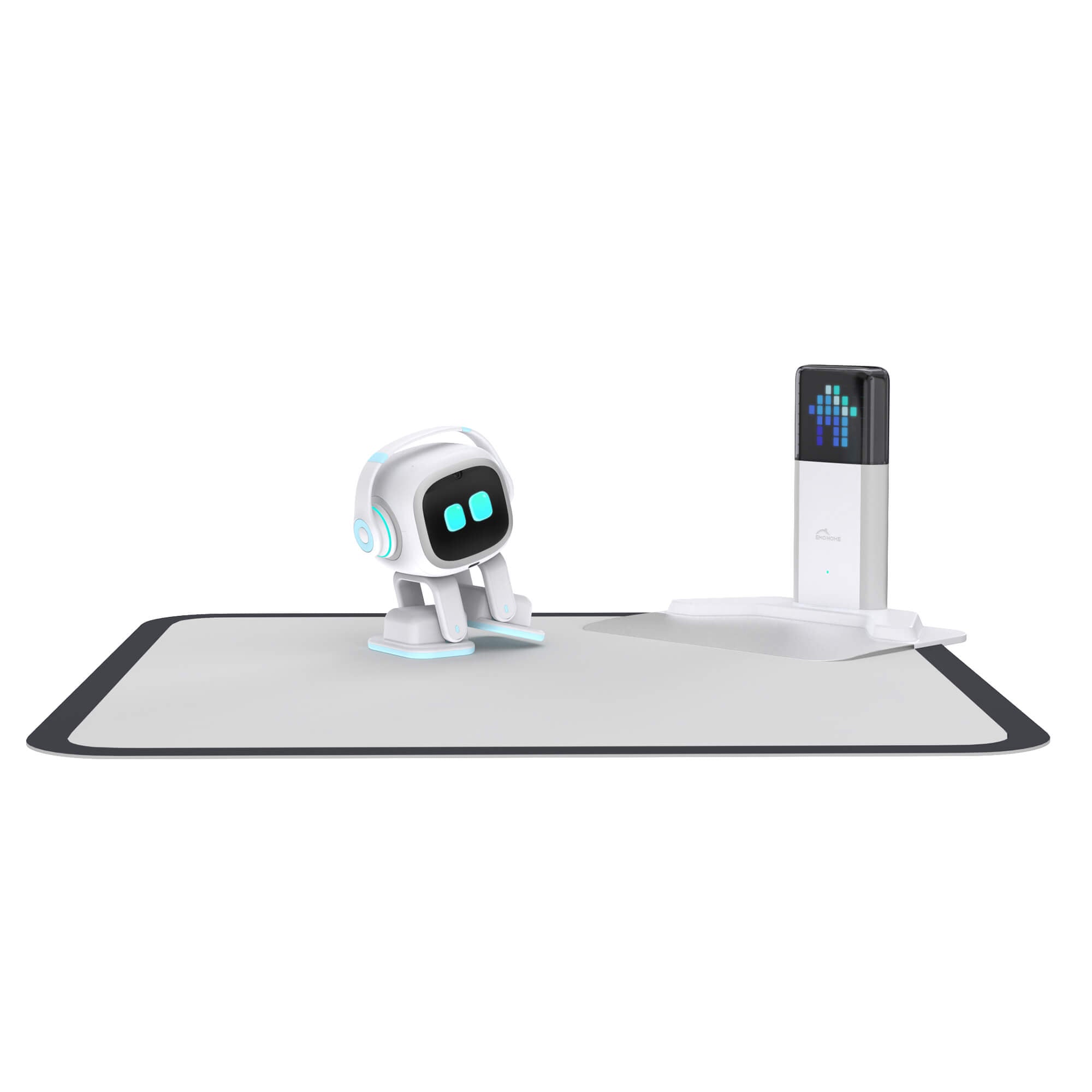 EMO GO  WHITE自動移動 AIロボット EMO Go Home – White Color | Smart AI Desktop Pet Robot with
